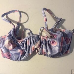 Victoria's Secret Lavender and Pink Floral Bikini Top